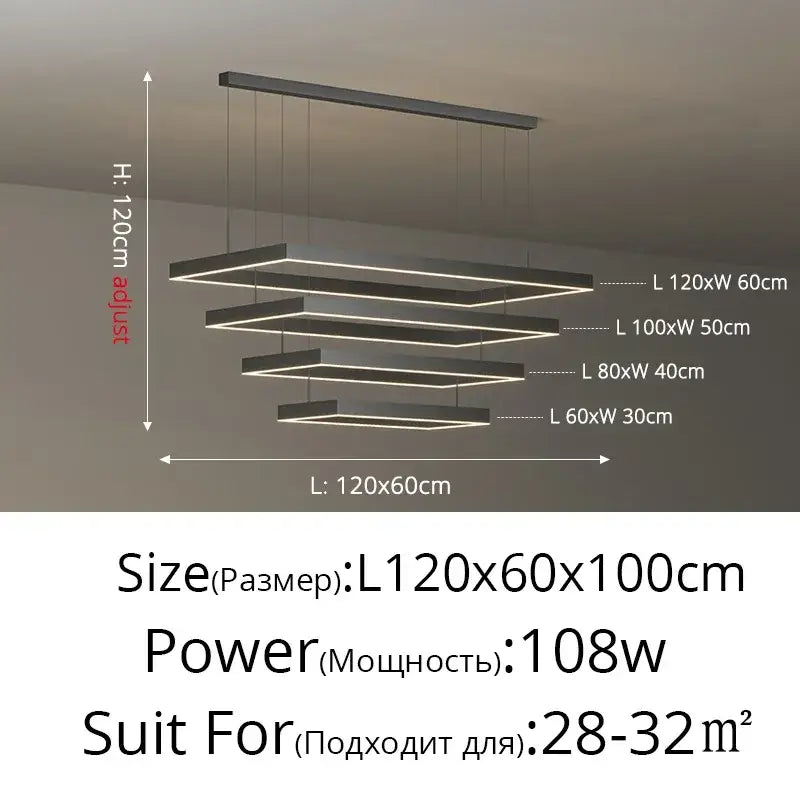 DecorBites™ Dimmable Nordic LED Ceiling Chandelier for Living Room