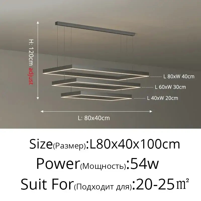 DecorBites™ Dimmable Nordic LED Ceiling Chandelier for Living Room