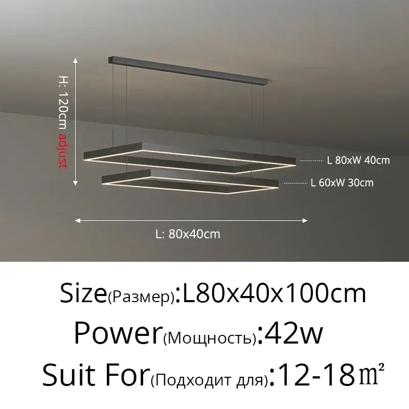 DecorBites™ Dimmable Nordic LED Ceiling Chandelier for Living Room