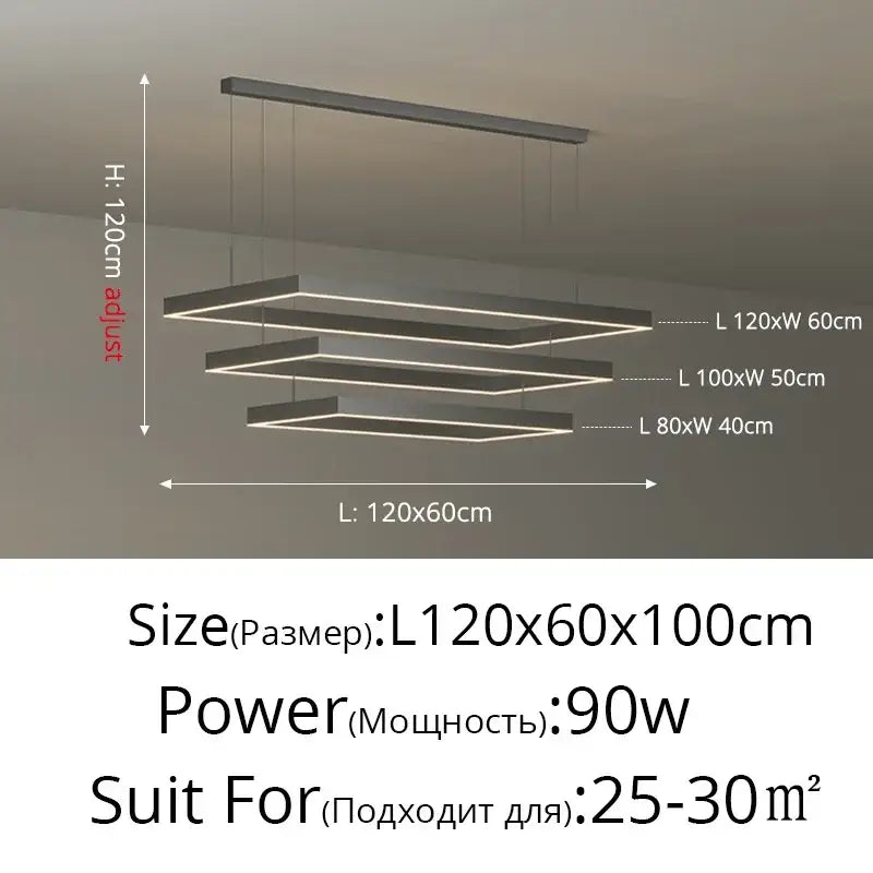 DecorBites™ Dimmable Nordic LED Ceiling Chandelier for Living Room