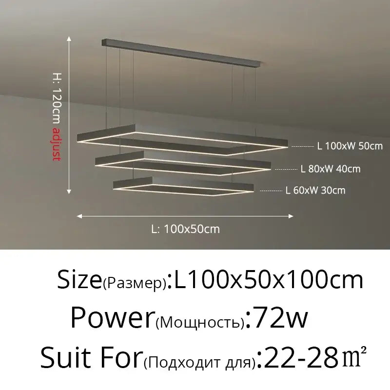 DecorBites™ Dimmable Nordic LED Ceiling Chandelier for Living Room