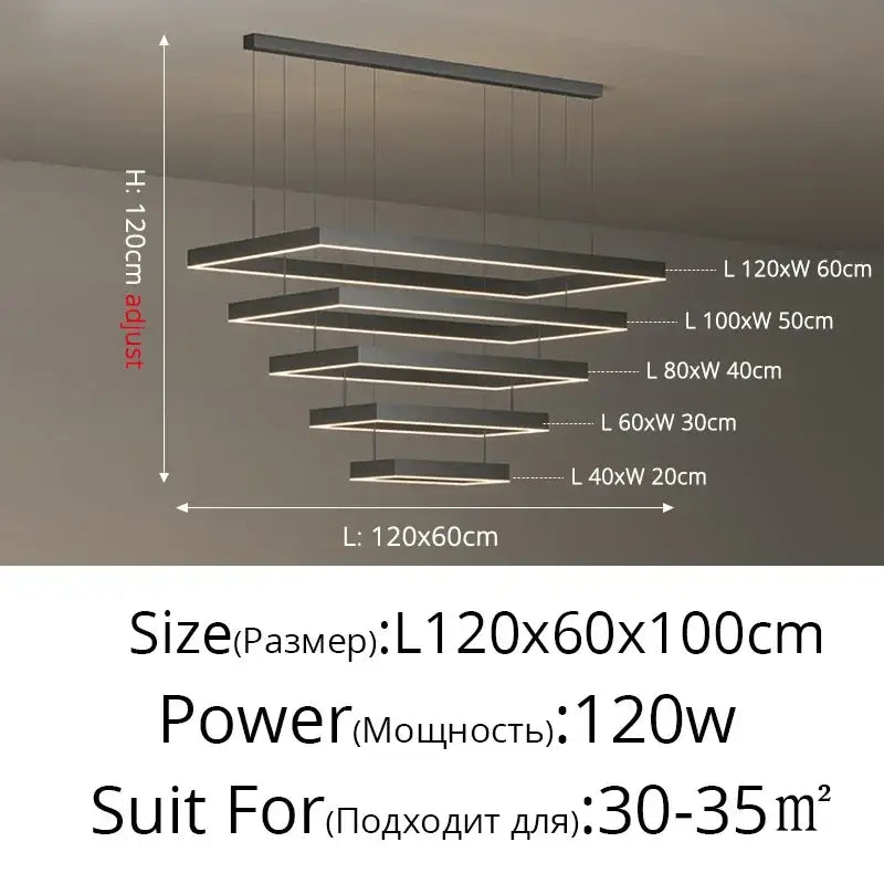 DecorBites™ Dimmable Nordic LED Ceiling Chandelier for Living Room