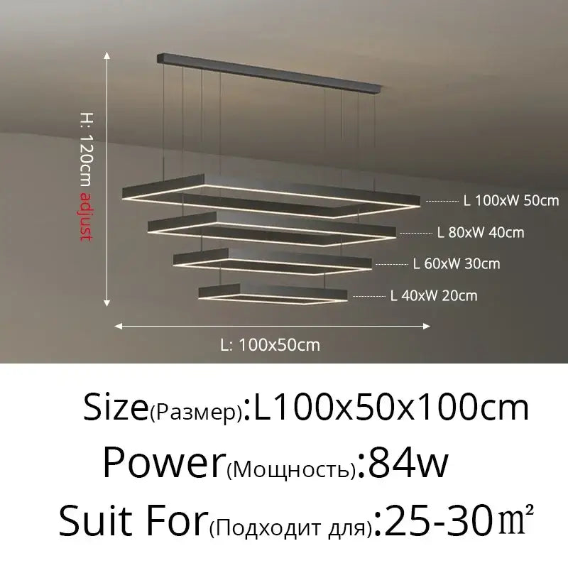 DecorBites™ Dimmable Nordic LED Ceiling Chandelier for Living Room