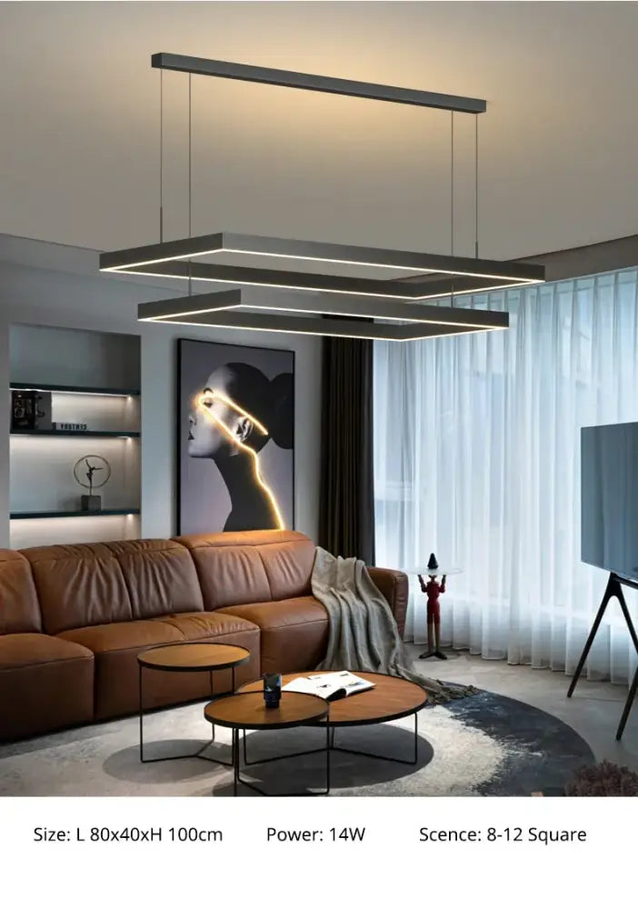 DecorBites™ Dimmable Nordic LED Ceiling Chandelier for Living Room