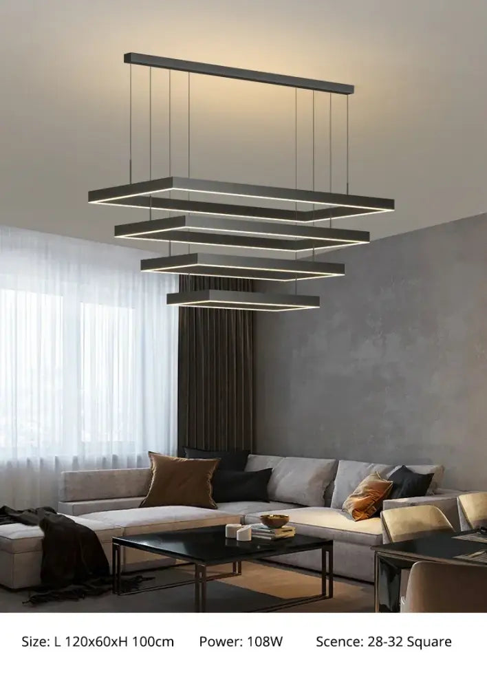 DecorBites™ Dimmable Nordic LED Ceiling Chandelier for Living Room