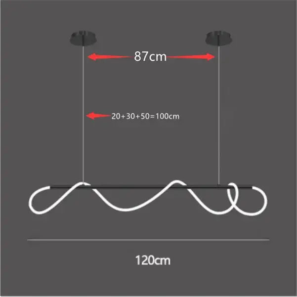 DecorBites™ Dimmable Nordic LED Chandelier for Home Decor