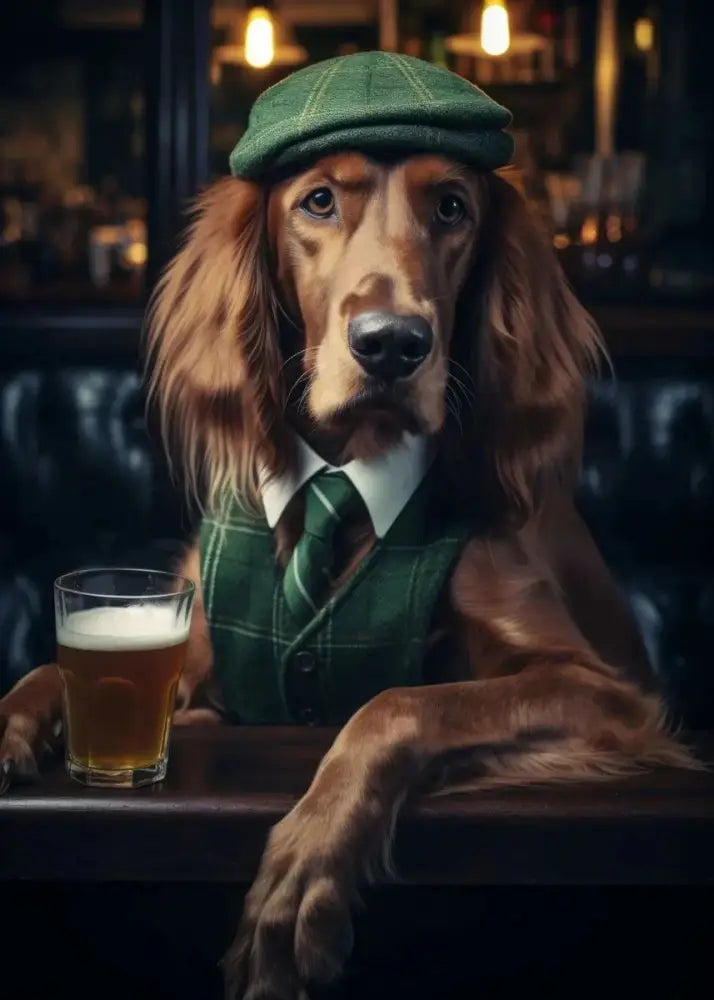 DecorBites™ Dog Pub Canvas Print - Animal Wall Art