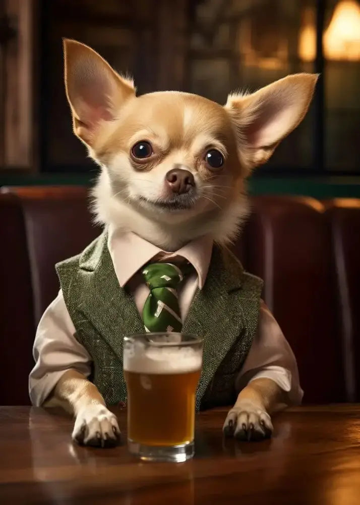 DecorBites™ Dog Pub Canvas Print - Animal Wall Art