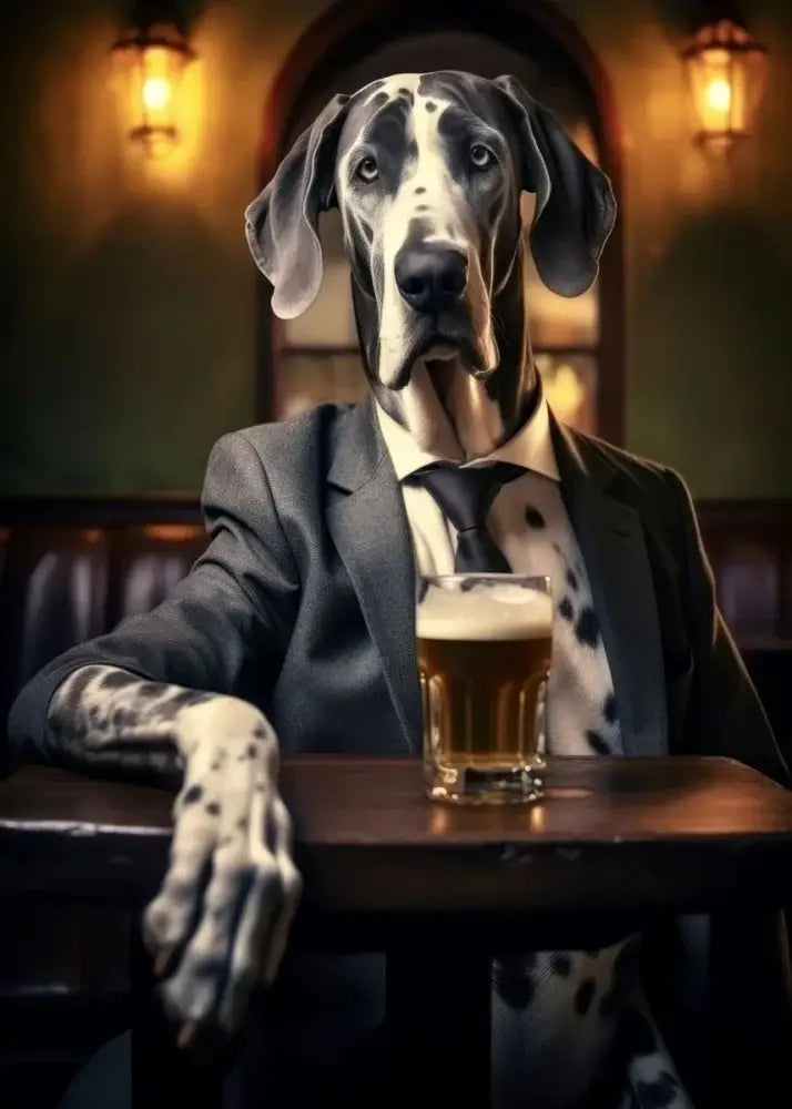 DecorBites™ Dog Pub Canvas Print - Animal Wall Art