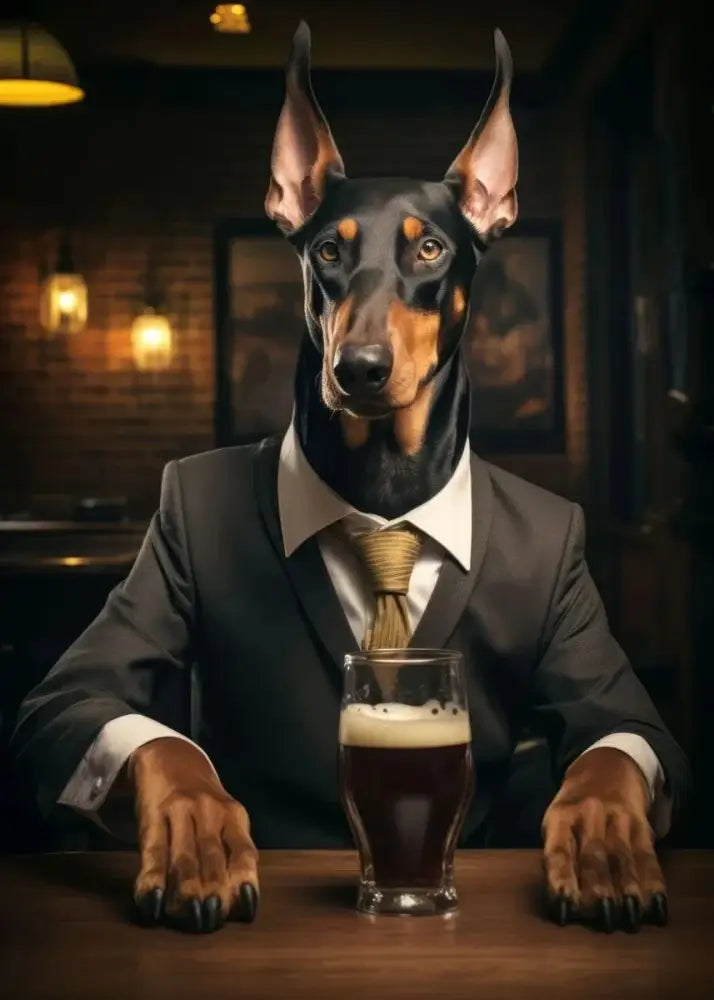 DecorBites™ Dog Pub Canvas Print - Animal Wall Art