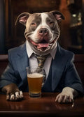 DecorBites™ Dog Pub Canvas Print - Animal Wall Art