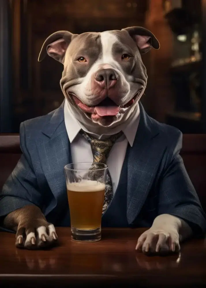 DecorBites™ Dog Pub Canvas Print - Animal Wall Art