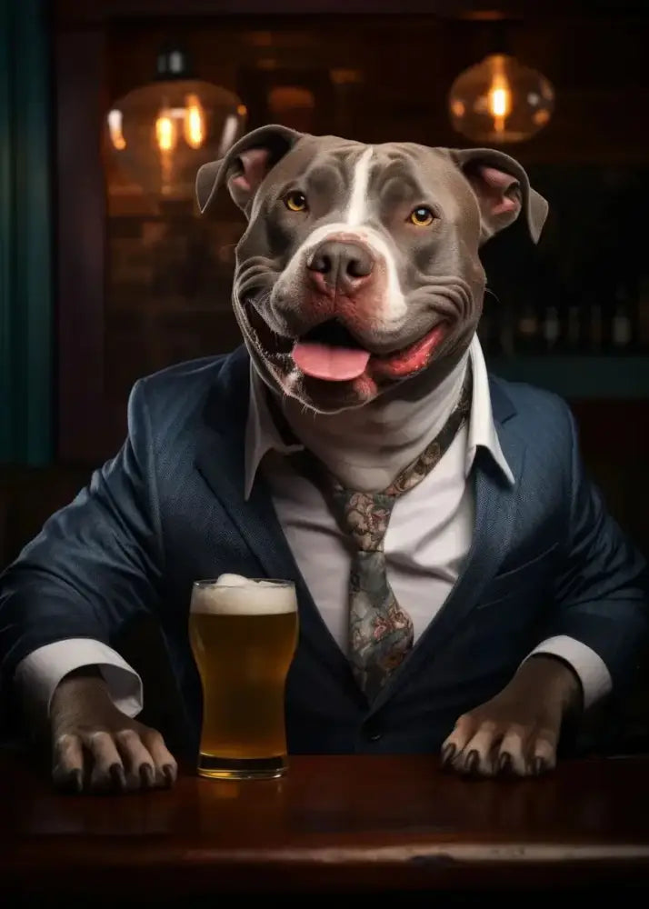 DecorBites™ Dog Pub Canvas Print - Animal Wall Art
