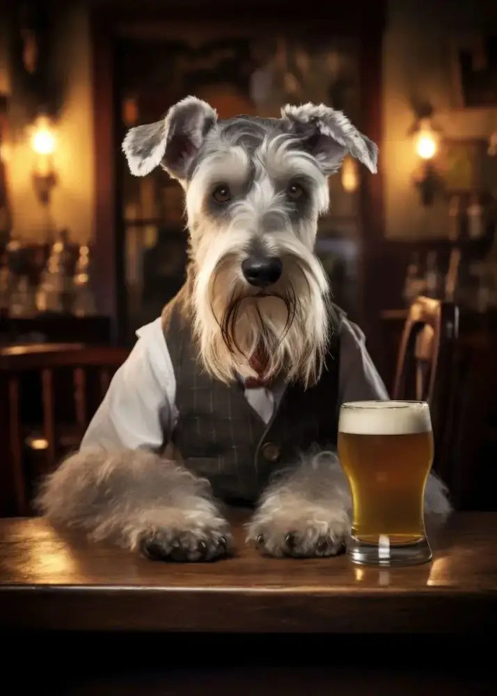 DecorBites™ Dog Pub Canvas Print - Animal Wall Art
