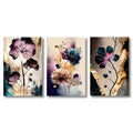 DecorBites™ Dreamy Flowers Canvas Posters Set