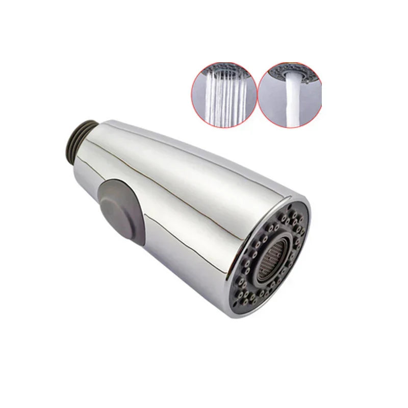 DecorBites™ Dual Function Chrome Kitchen Sprayer Head, Replace Spout Stream for Faucet