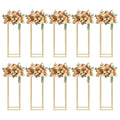 DecorBites™ Elegant 10-Piece Gold Wedding Flower Stand