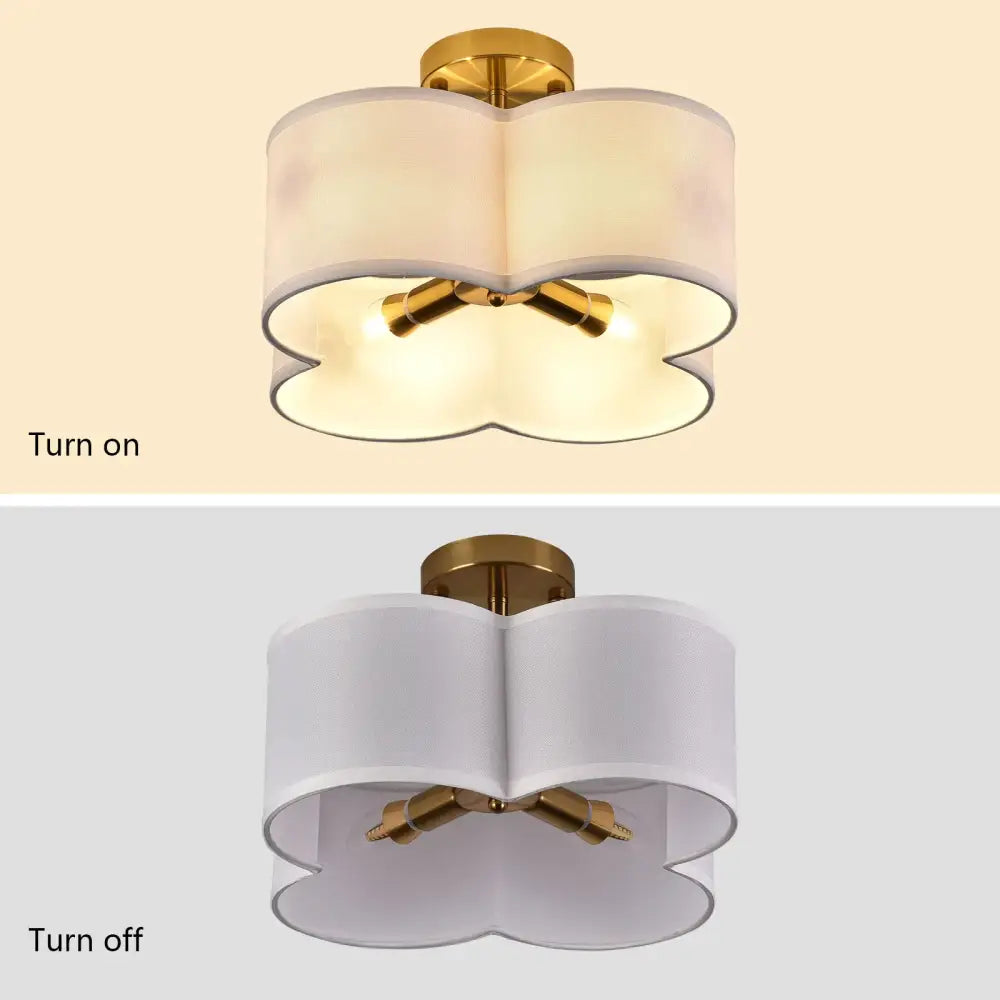 DecorBites™ Elegant 4-Light Gold Ceiling Fixture