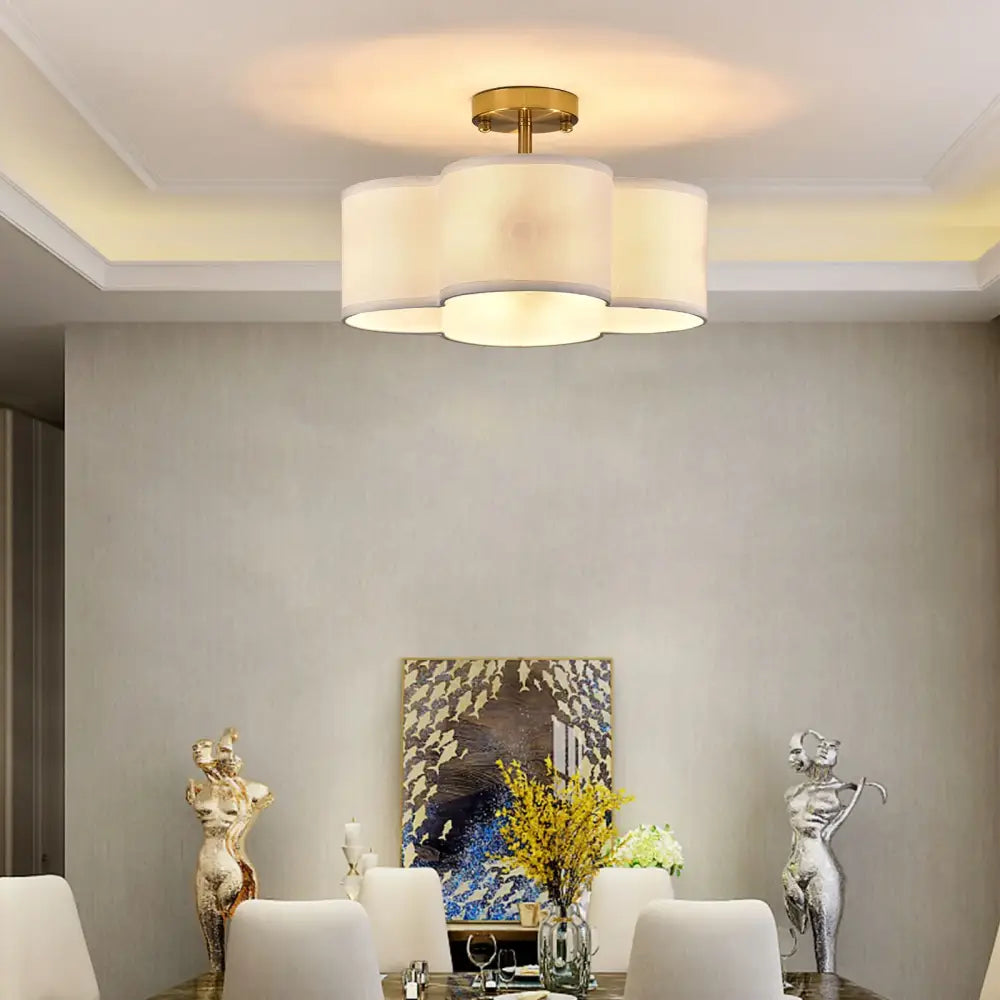 DecorBites™ Elegant 4-Light Gold Ceiling Fixture