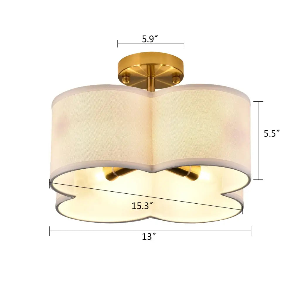 DecorBites™ Elegant 4-Light Gold Ceiling Fixture