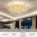 DecorBites™ Elegant Chrome Crystal Chandelier for Living Room