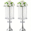 DecorBites™ Elegant Crystal Flower Stand Set for Events