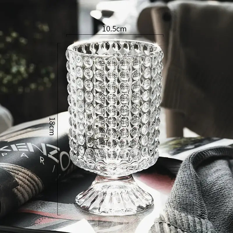 DecorBites™ Elegant Crystal Glass Vase for Flower Arrangement