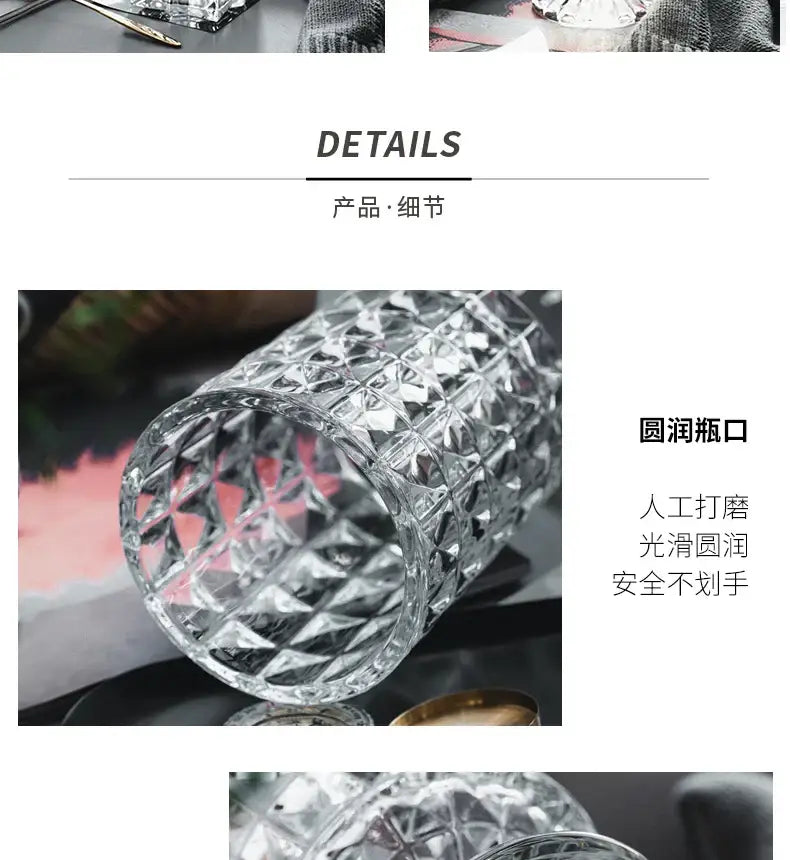 DecorBites™ Elegant Crystal Glass Vase for Flower Arrangement