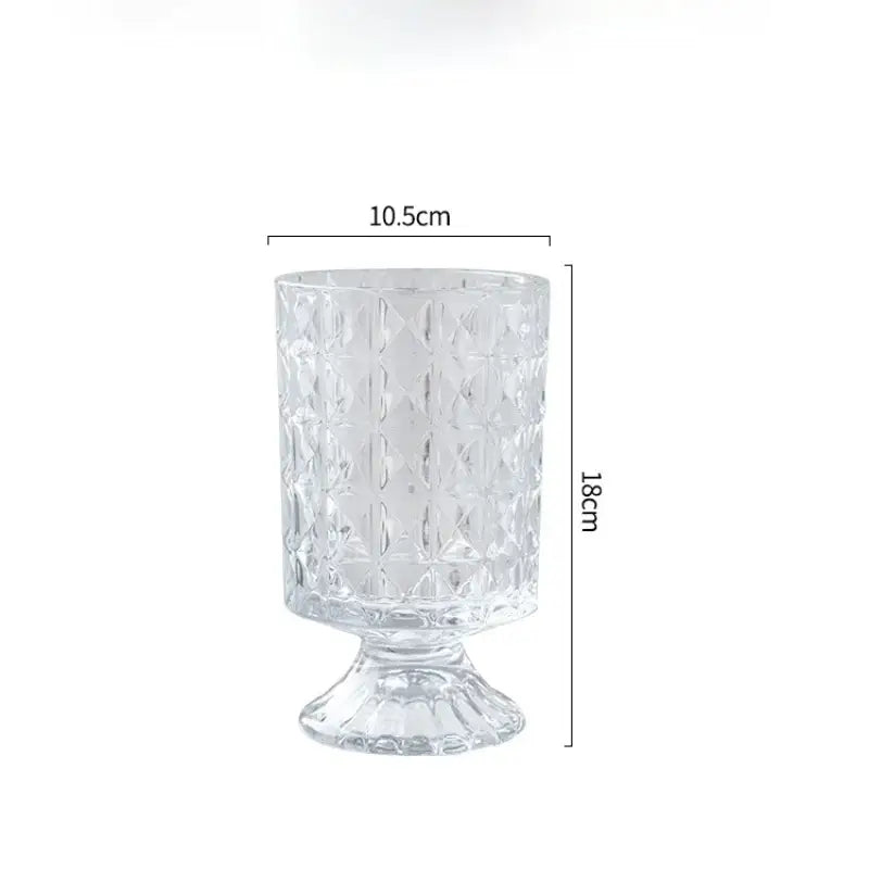 DecorBites™ Elegant Crystal Glass Vase for Flower Arrangement
