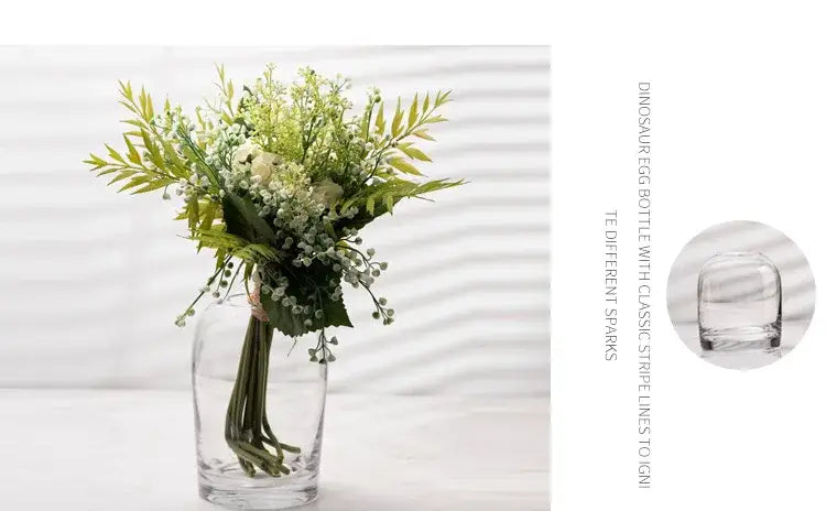 DecorBites™ Elegant European INS Glass Flower Vase