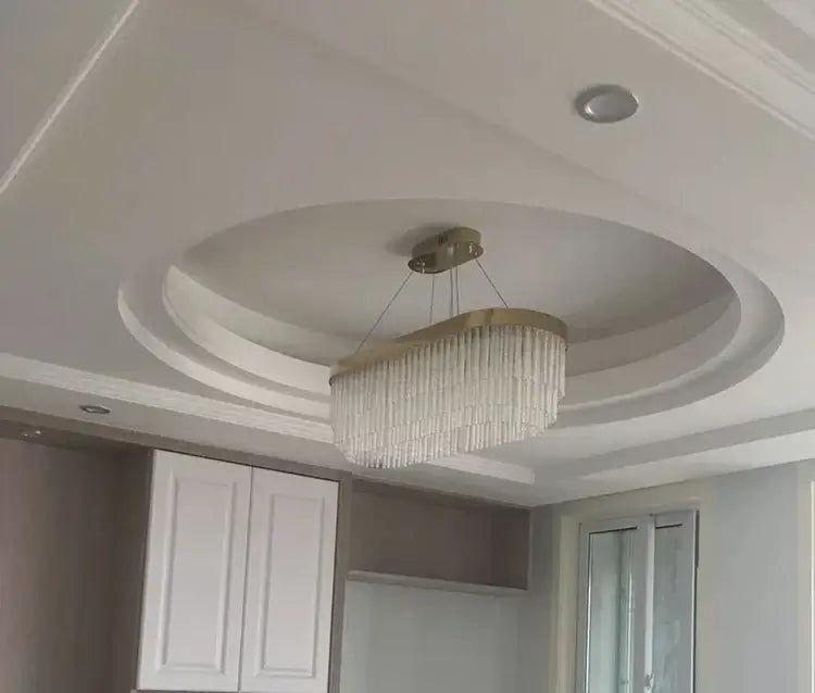 DecorBites™ Elegant Gold Crystal Chandelier for Home Lighting
