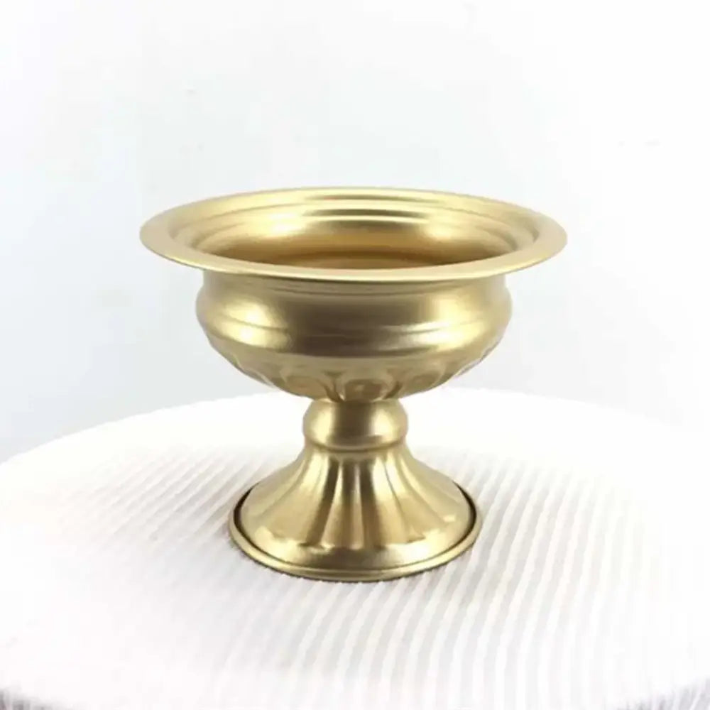 DecorBites™ Elegant Metal Flower Vase Candle Holders