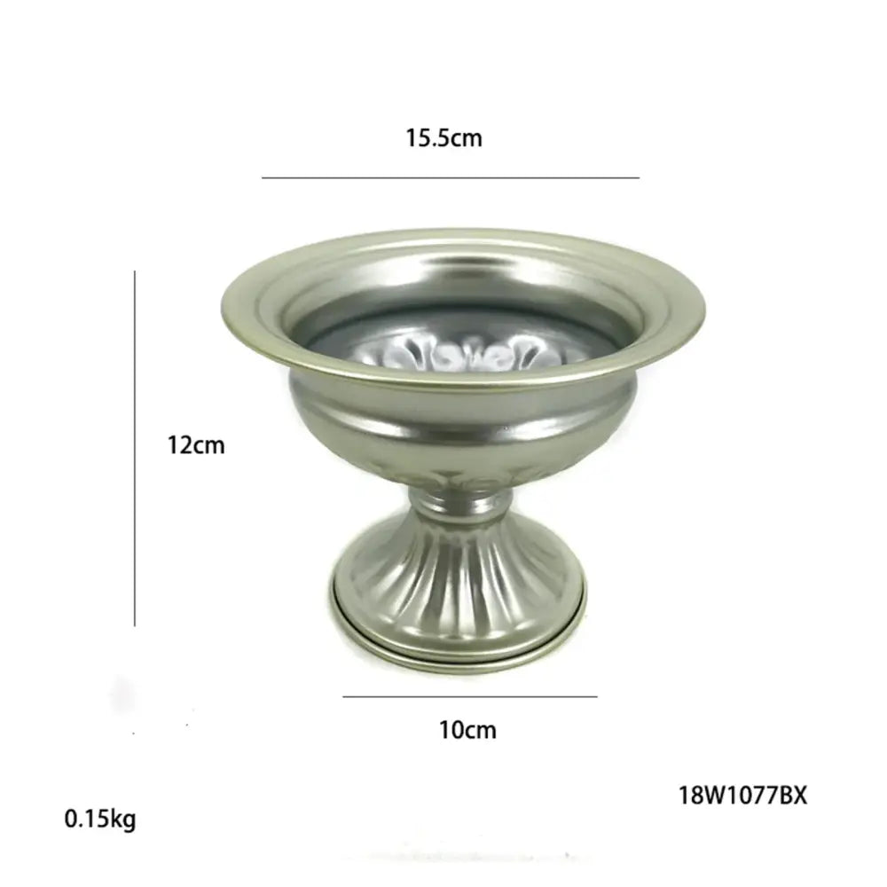 DecorBites™ Elegant Metal Flower Vase Candle Holders