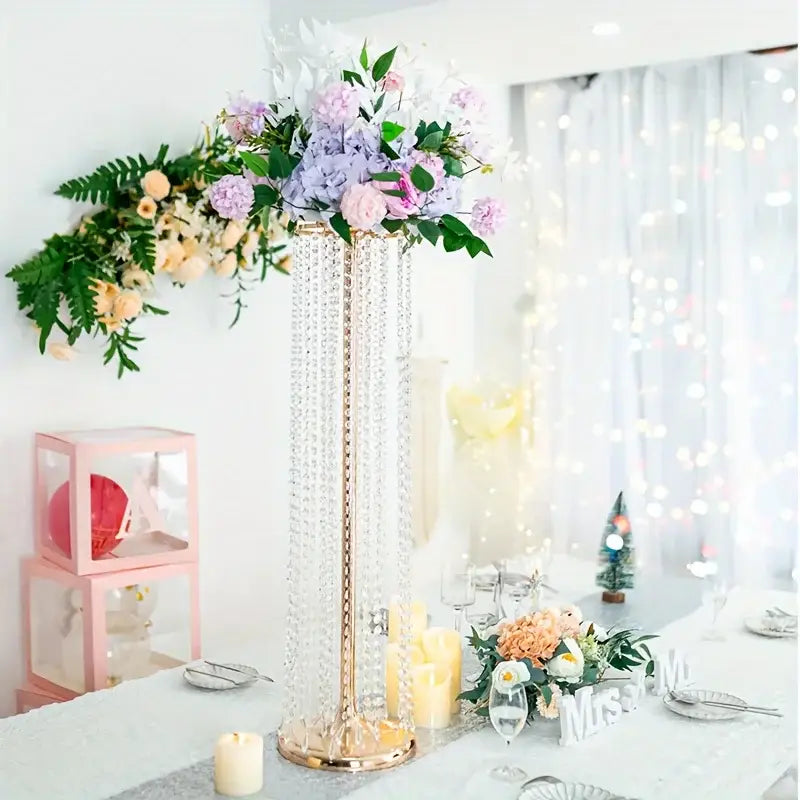 DecorBites™ Elegant Metal Vases for Wedding Decor