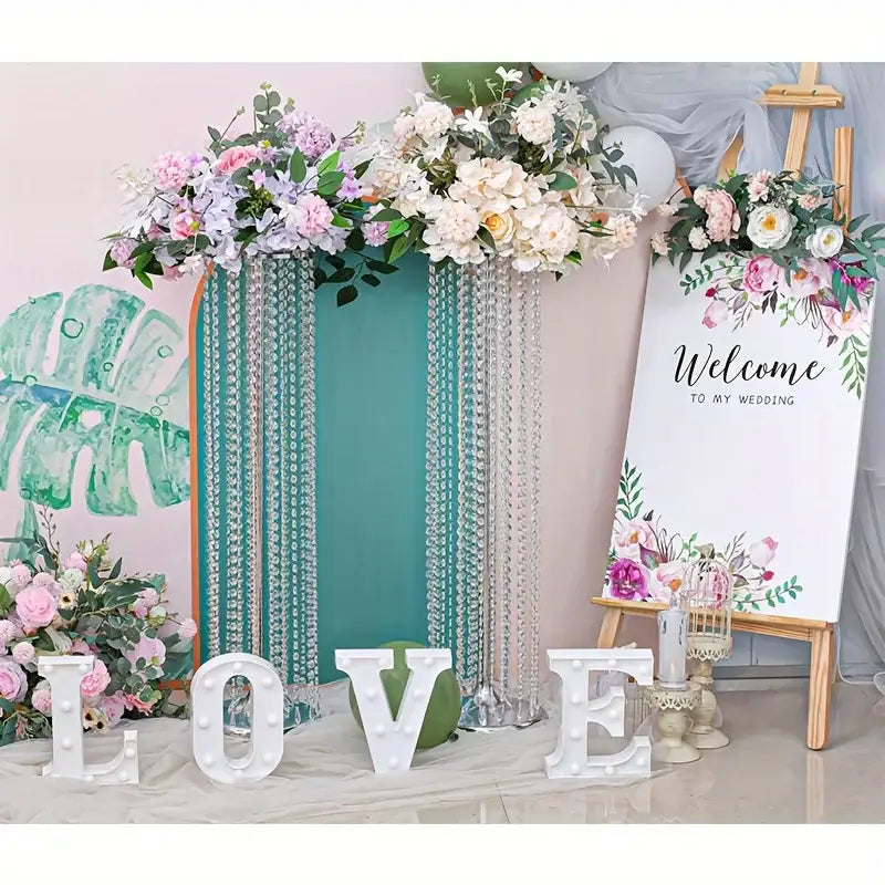 DecorBites™ Elegant Metal Vases for Wedding Decor