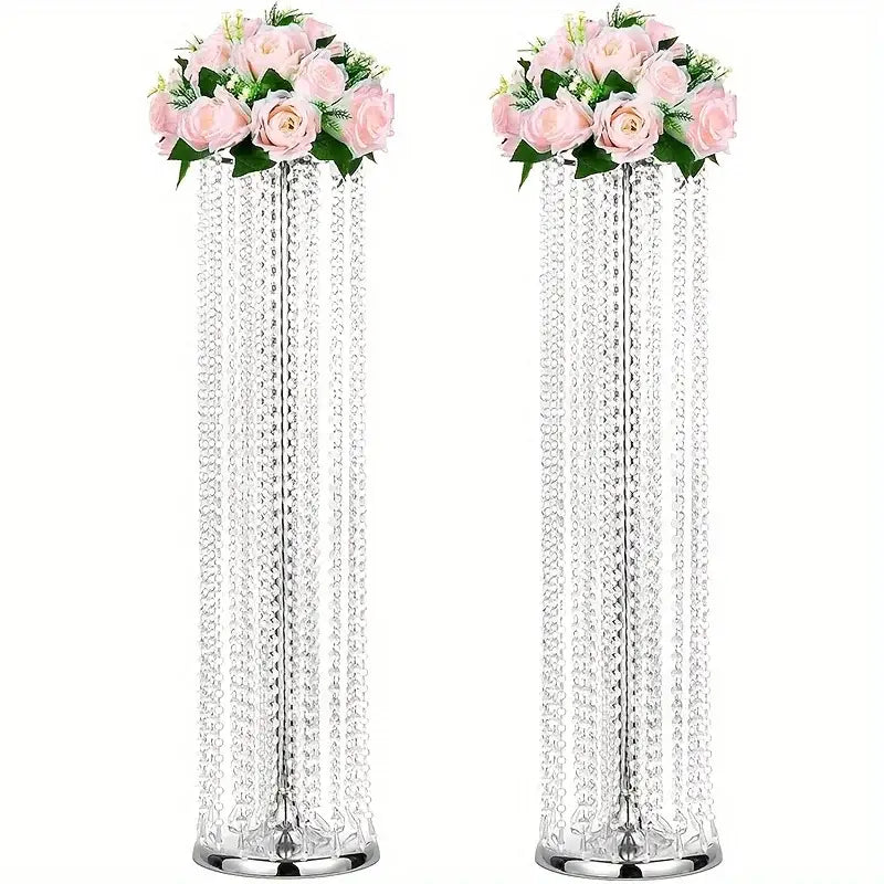 DecorBites™ Elegant Metal Vases for Wedding Decor
