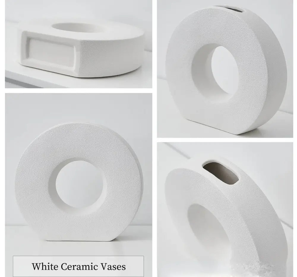 DecorBites™ Elegant Nordic Matte Flower Vase Décor