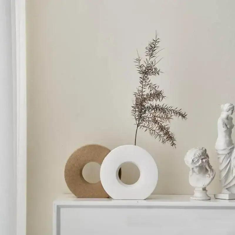 DecorBites™ Elegant Nordic Matte Flower Vase Décor