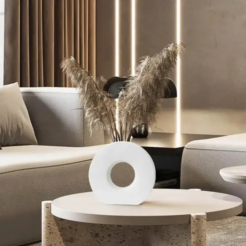 DecorBites™ Elegant Nordic Matte Flower Vase Décor
