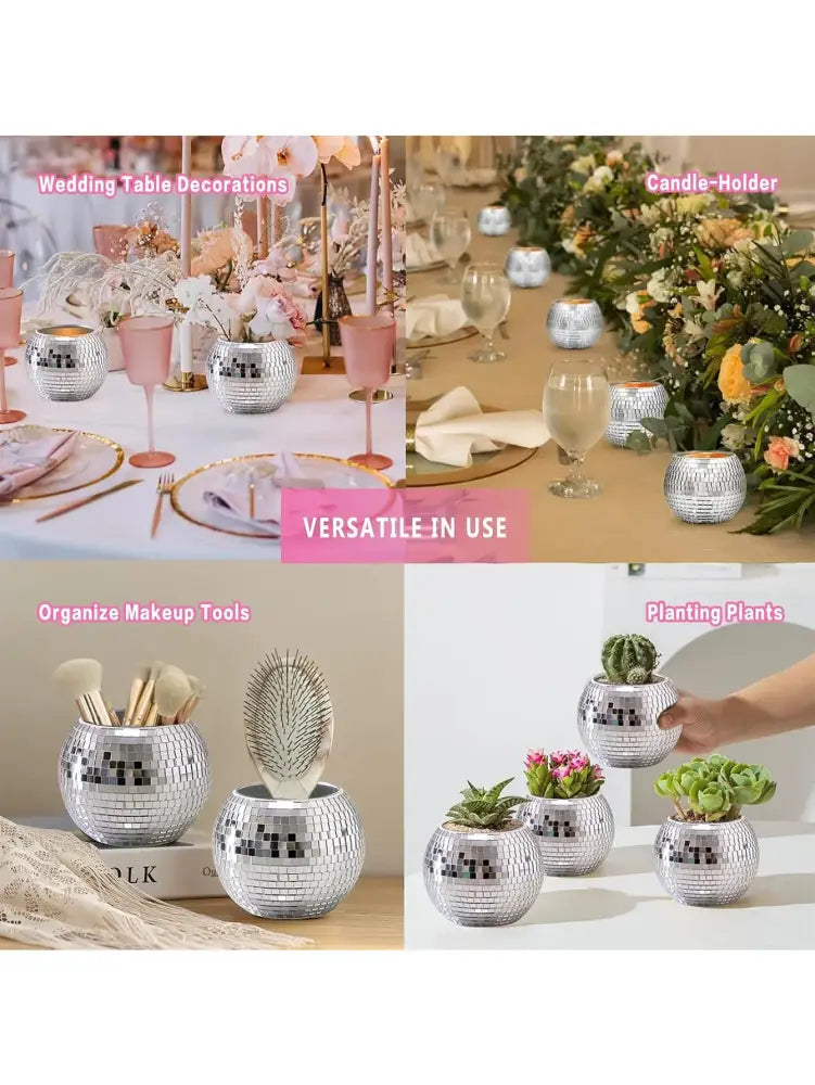 DecorBites™ Elegant Round Glass Vase for Home Decor