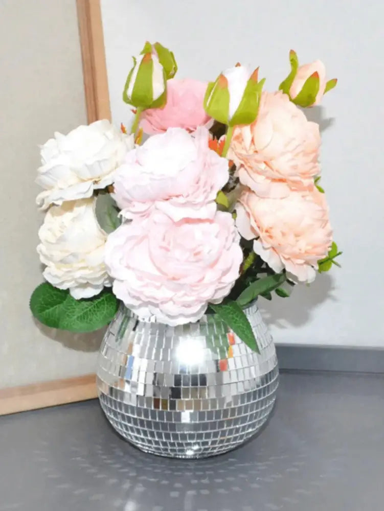 DecorBites™ Elegant Round Glass Vase for Home Decor