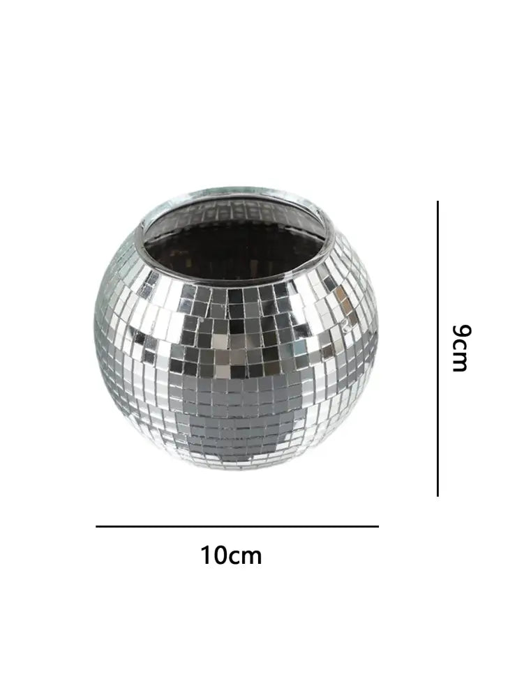 DecorBites™ Elegant Round Glass Vase for Home Decor
