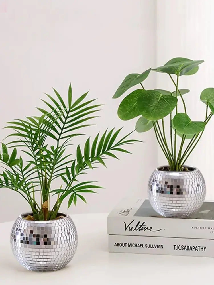 DecorBites™ Elegant Round Glass Vase for Home Decor