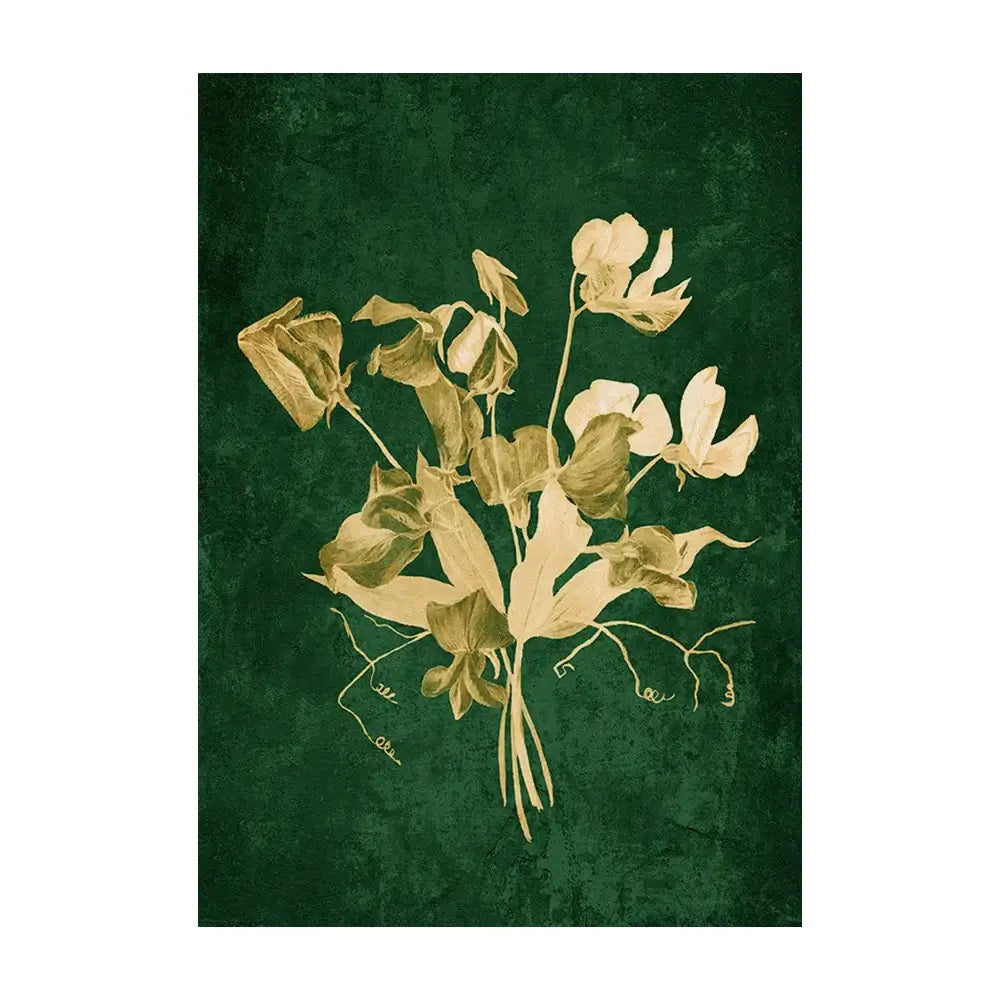 DecorBites™ Emerald Green Lily of the Valley Wall Art