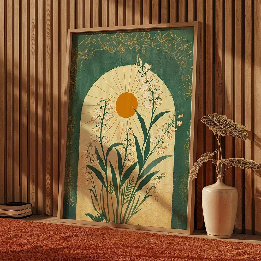 DecorBites™ Emerald Green Lily of the Valley Wall Art