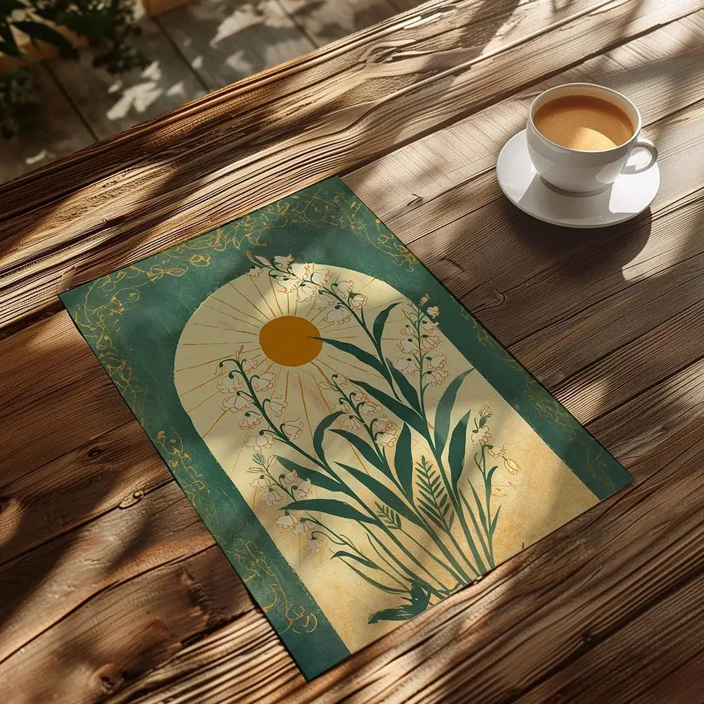 DecorBites™ Emerald Green Lily of the Valley Wall Art