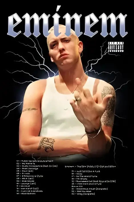 DecorBites™ Eminem Posters & Prints: Music Star Wall Art
