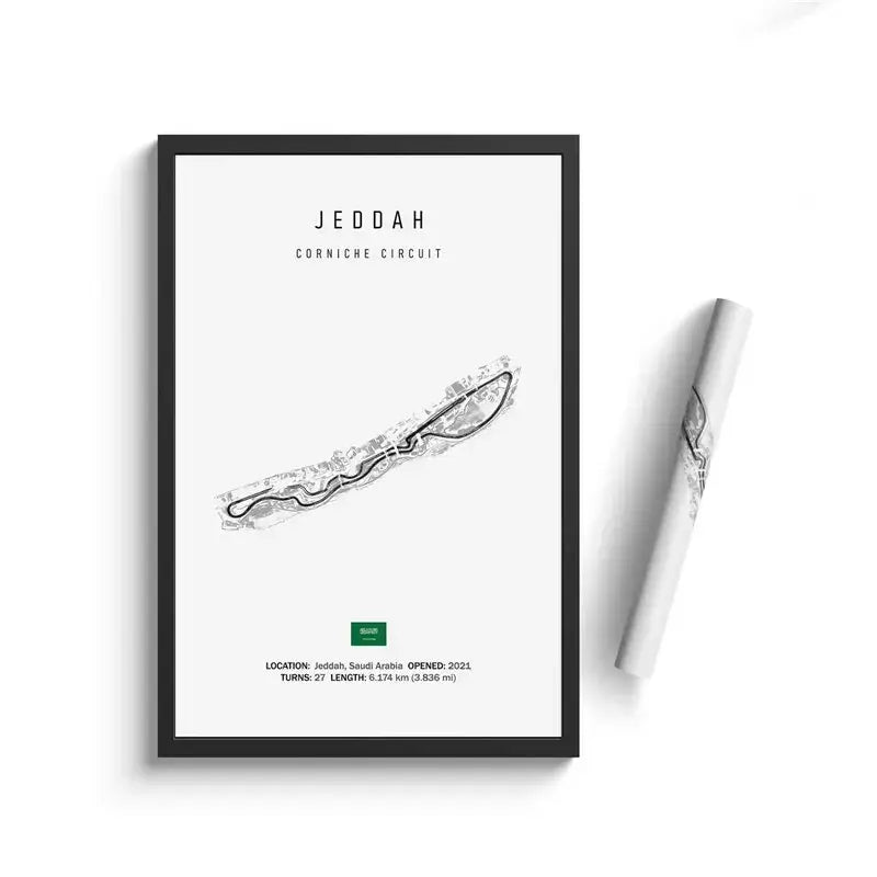 لوحة قماشية DecorBites™ F1 Circuit - فن جداري للرياضات الموتورية