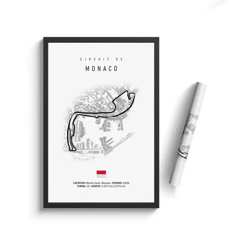 لوحة قماشية DecorBites™ F1 Circuit - فن جداري للرياضات الموتورية