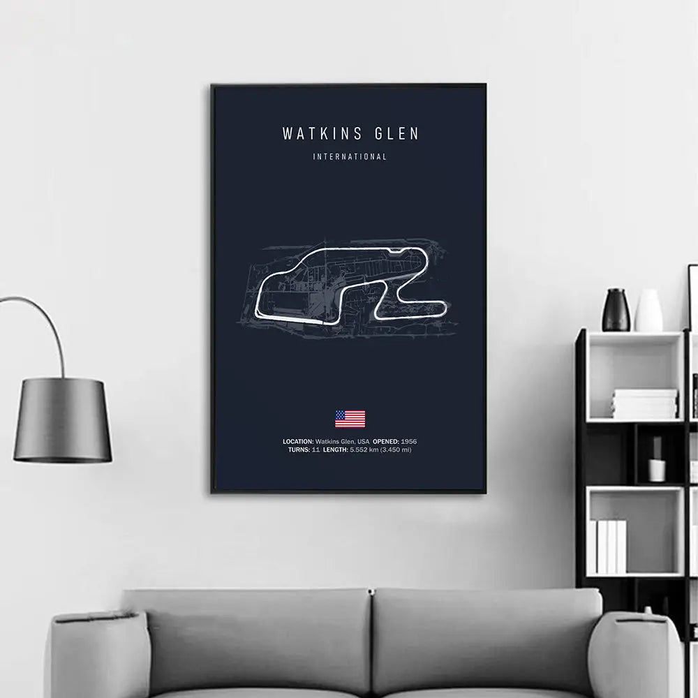لوحة قماشية DecorBites™ F1 Circuit - فن جداري للرياضات الموتورية